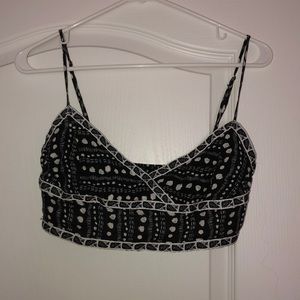 Urban Outfitters Out From Under Black motif crop